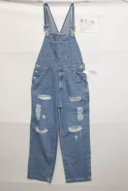 Salopette GAP (Cod. S576) Taglia S Jeans usato vintage Customized Strappata