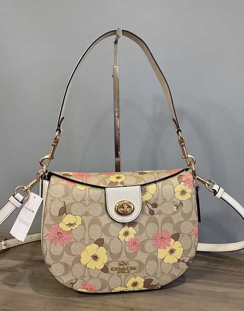 COACH CH347 Ella Hobo Bag In Signature Canvas Floral Cluster Print Crossbody