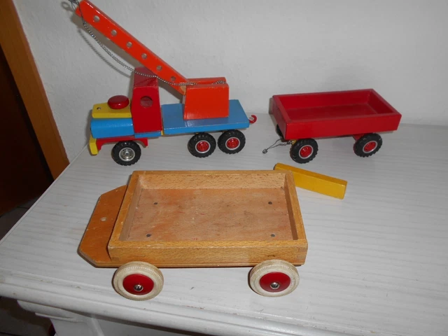 Mobiler Hafenkran Aus Holz Mit Magnetwinde - Kreatives Spielzeug Für Kleine Hafenmeister