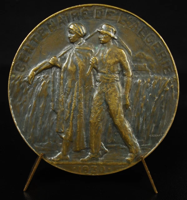 ALGÉRIE - TROISIÈME RÉPUBLIQUE Médaille, Centenaire de l'Algérie, Ski