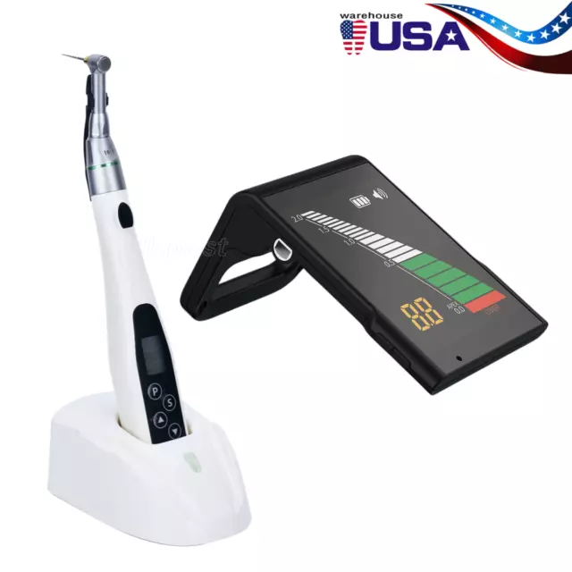 Dental Wireless LED Endo Motor 16:1 Contra Angle/USB Root Canal Apex Locator USA