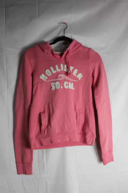 Hollister Abercrombie Womens Graphic Hoodie Jacket Sweatshirt Pink Blue M
