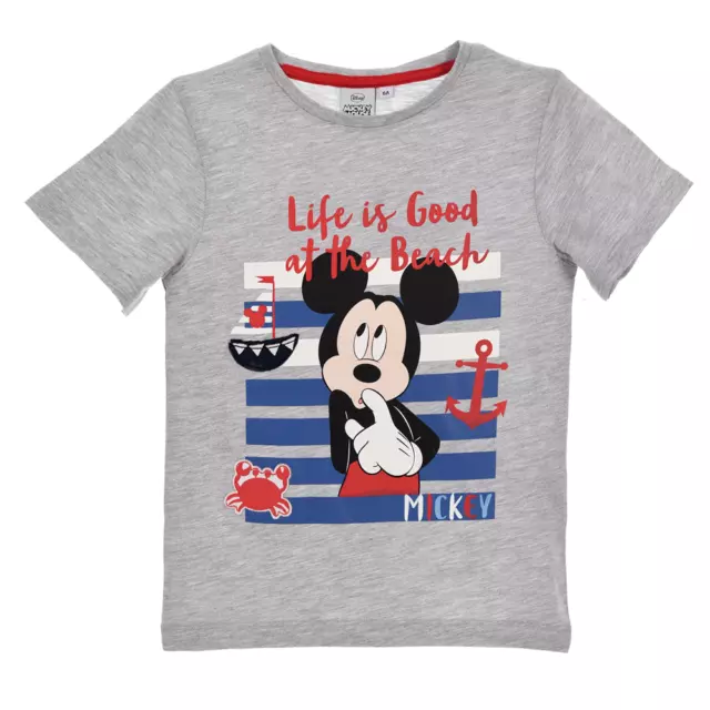 T-Shirt Maglietta Topolino Mickey Mouse Disney Bambino Ragazzo Taglie 3/8 Anni-G