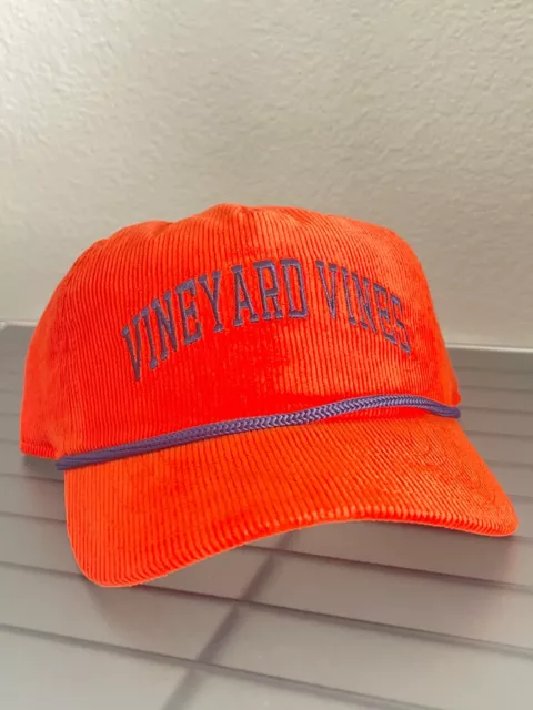 VINEYARD VINES MEN'S Snapback Orange 5 Panel Corduroy Collegiate