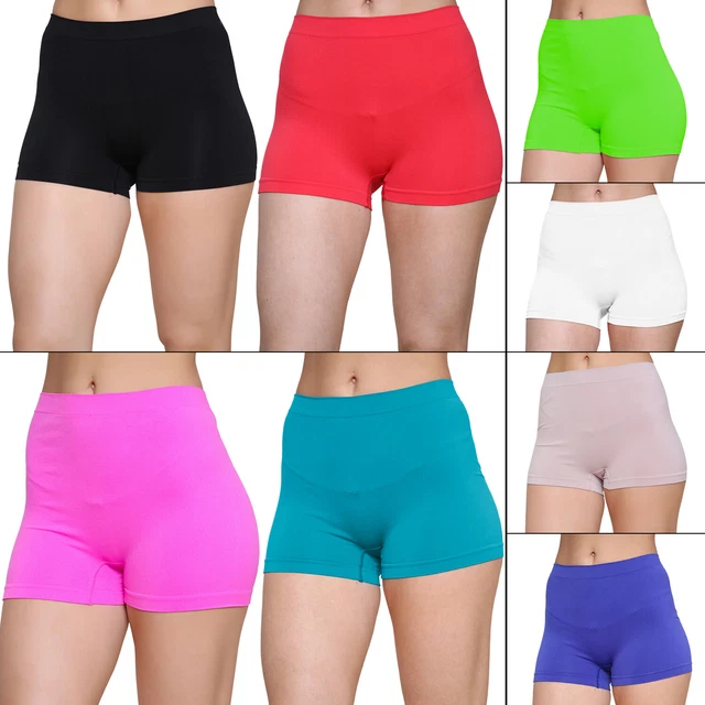 Short en coton lycra uni, shorty confortable, Boxer femme uni, sous  vêtement femme, boxer taille basse, 5 coloris -  France