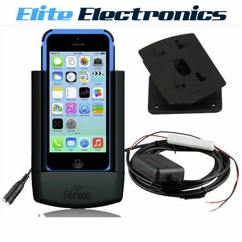 Strike Alpha Apple Iphone 5C Cradle Kit W/ Case Swivel Mount Car Antenna Fm