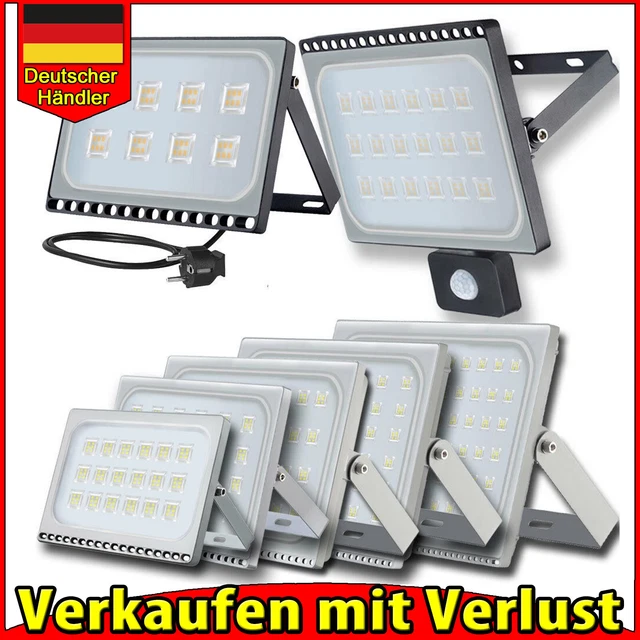 LED Fluter 10W 20W 30W 50W 100W 500W Außen Strahler Scheinwerfer UltraDünn IP67