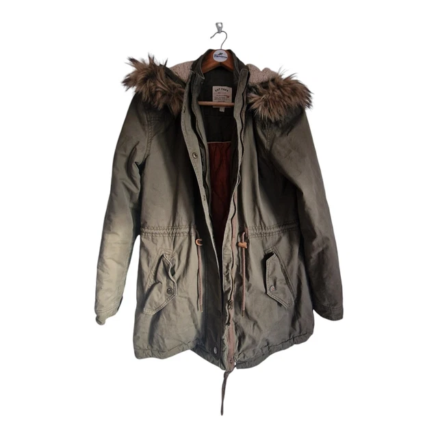 FAT FACE KHAKI penny parka coat.size 14 11.55 PicClick UK