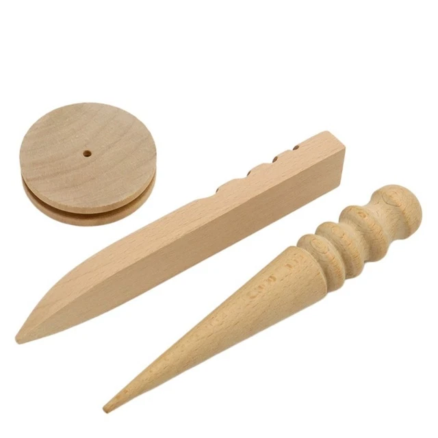 3pcs Round Leather Grinding Rod Handmade Leather Polishing Stick  Leather Craft