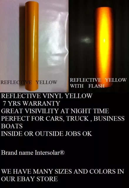 Yellow Reflective Vinyl Adhesive Cutter Sign Plotter Hight Reflectivity