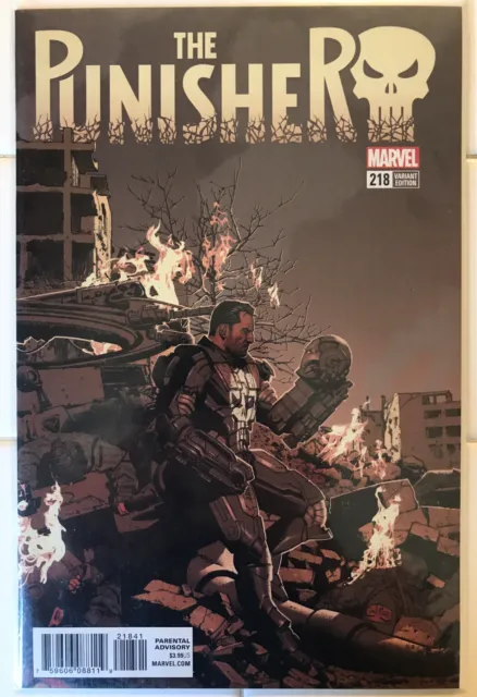 Punisher #218 1:25 Variant NM 9.4 1st Print Marvel 2018 Bernthal MCU?