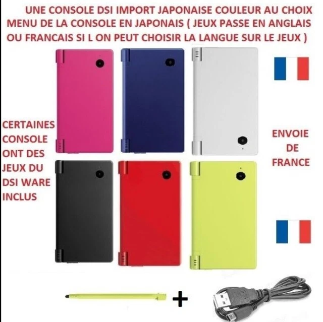 Console Nintendo Dsi Pal Us Jap Couleur Aux Choix + Stylet + Cable Usb