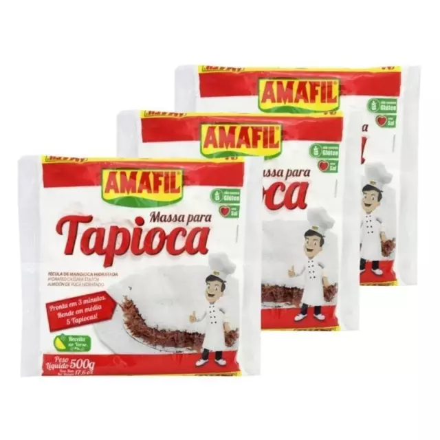 Amafil BrazilianTapioca Flour | Massa Para Tapioca | Farinha de Tapioca - 500G 1