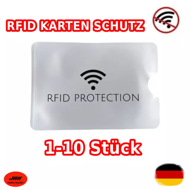 RFID Schutzhülle Blocker NFC Datenschutz EC Karte Kreditkarten Ausweis Hüllen