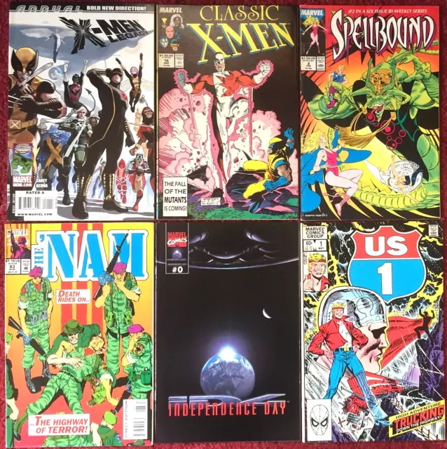 X-MEN-NAM-US 1-SPELLBOUND-INDEPENDENCE DAY 6 Marvel Comic Lot 1983-2009 VF+ RARE