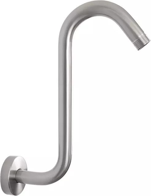 S Shaped Shower Head Riser Pipe, Shower Head Extender Arm with Flange, Standard