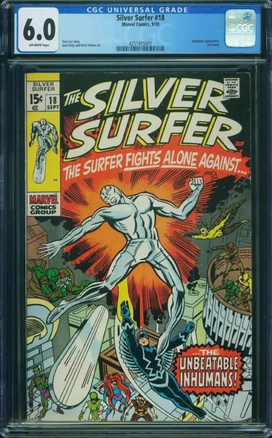 SILVER SURFER  #18  CGC 6.0 NICE! KIRBY Cover!     4251475005