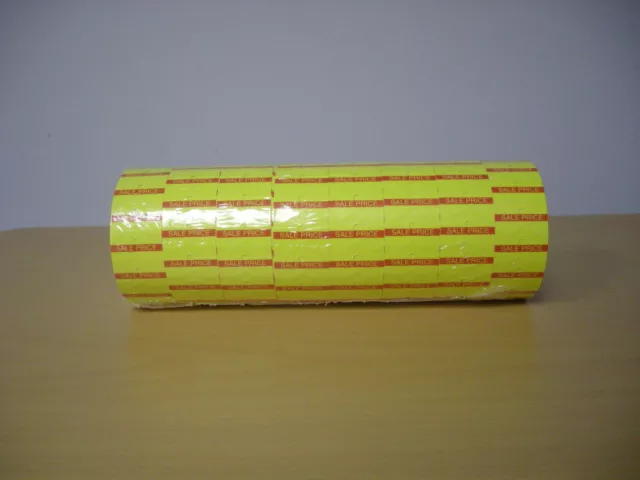 Motex MX5500 Labels 1 Line Red/Yellow Sale Labels for one Line Up to 8 character
