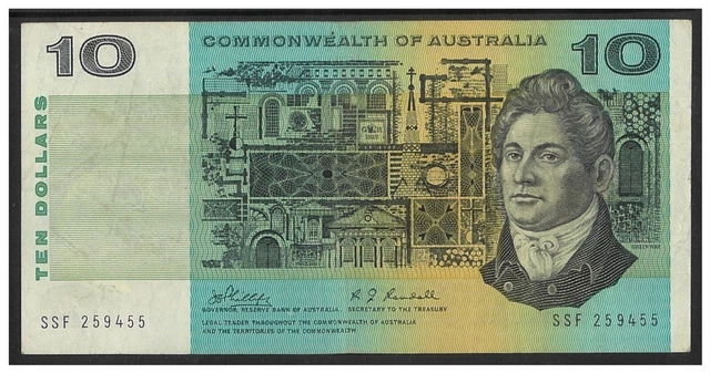 Commonwealth of Australia 1968 $10 Paper Banknote Phillips/Randall R303 Fine #10