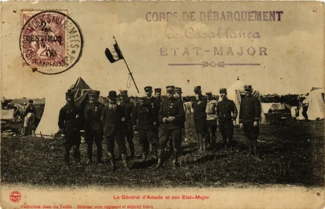 CPA AK Le General d'Amade et son Etat-Major MAROC (964271)