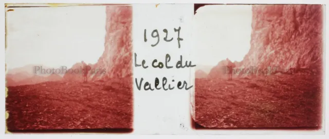 Le Col du Vallier Montagne 1927 France Photo Stereo Glass Plate Vintage 2