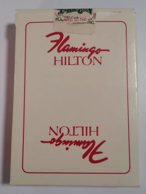 Playing Cards Flamingo Hilton Vintage Original Las Vegas Paulson Red