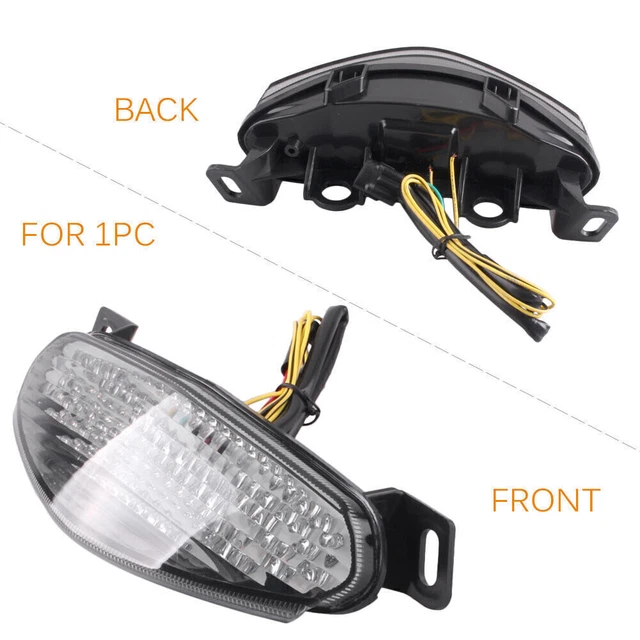 LED Taillight Integrated Turn Signal Lamp for KAWASAKI NINJA 650R 2009-10 Clear