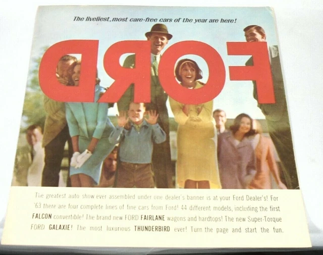 1963 FORD FALCON fairlane dealer sales brochure baker ford streator