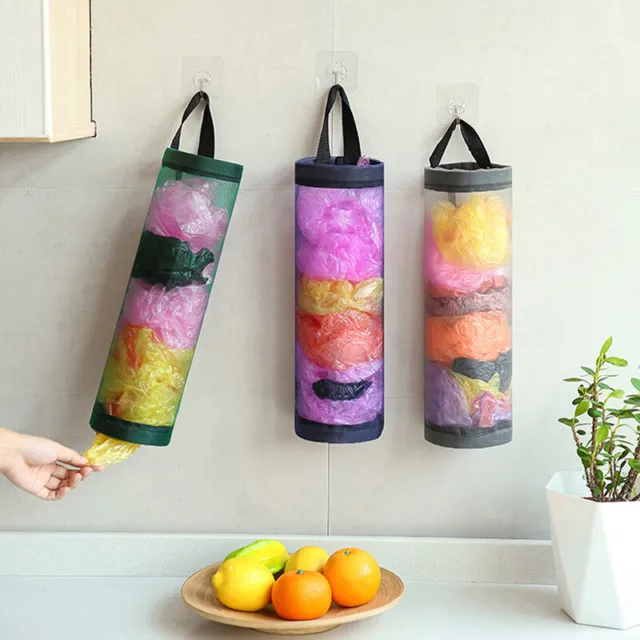 Soporte para bolsa de supermercado para el hogar montaje en pared soporte para bolsa de plástico dispensador stora colgante JW