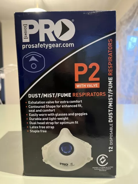 Pro Choice PC321 Dust Mask P2+Valve, 12 Pack