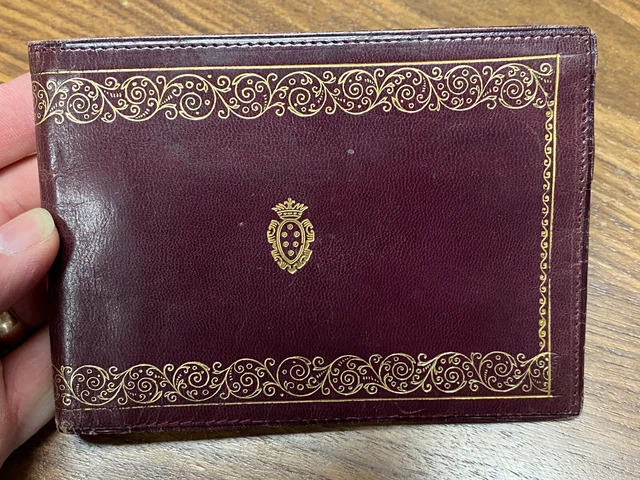Antique European Stitched Soft Leather Wallet Billfold 1800's Museum Quality