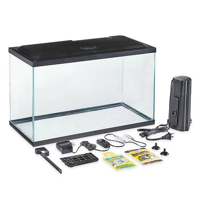 Aqua Culture 10-Gallon Glass Aquarium Starter Kit, Fish Tanks