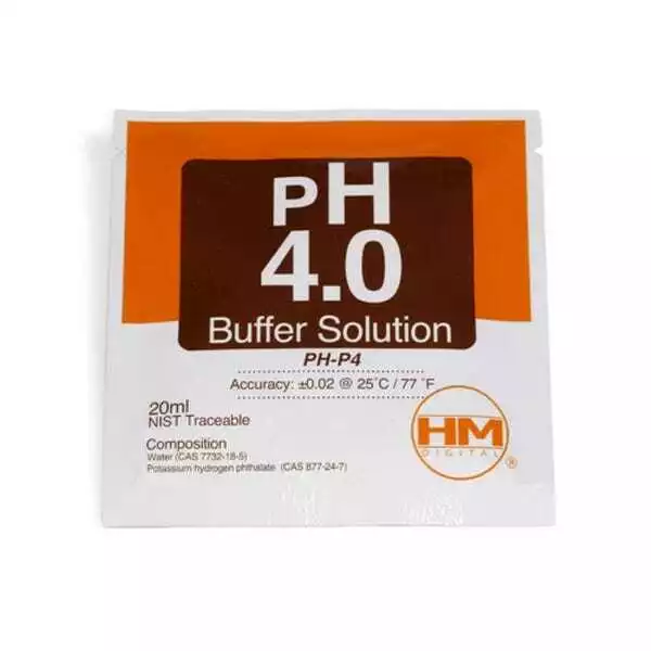 Solution / Sachet d'étalonnage HM Digital pH 4.0 20ml (PH-P4)