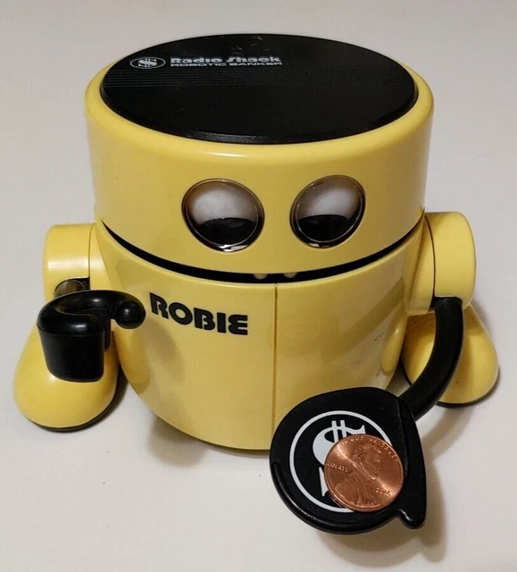 ROBIE THE BANKER Robot Bank by Radio Shack Robbie Working Rare (No