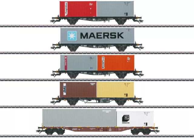 Märklin H0 47680 Containerwagen-Set der DB / 5-teilig