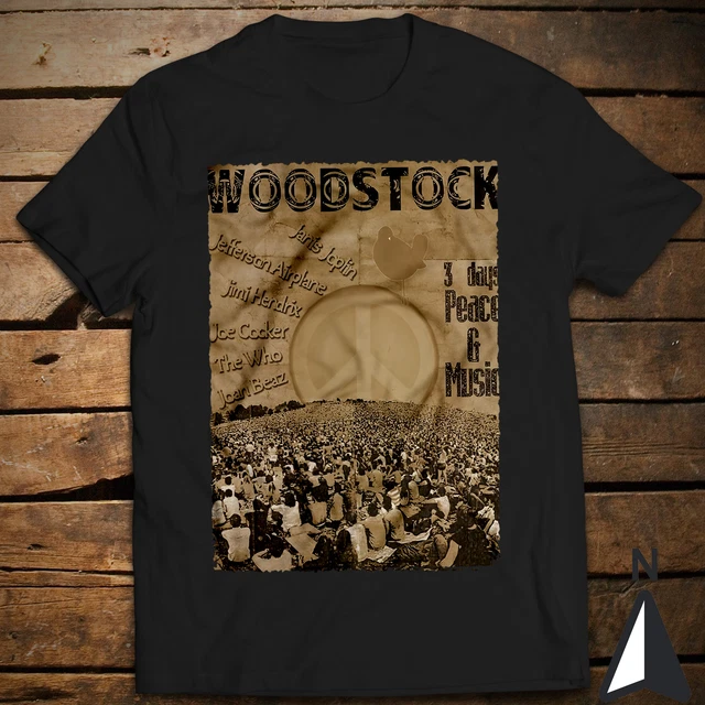 3 Days Pease & Music Classic T-Shirt The Who Janis Joplin Woodstock 1969