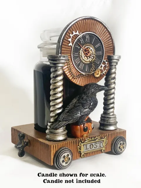 Yankee Candle Halloween Steampunk LOST RAVEN Jar Candle Holder NEW 2017 TCE