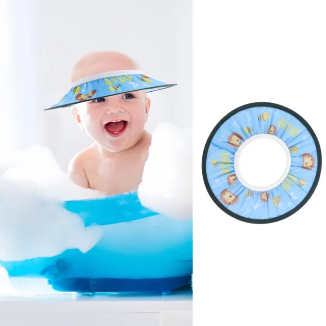 Sombrero de baño para niños con champú recién nacido TOYANDONA azul