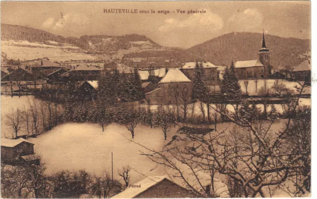 01 - cpa - HAUTEVILLE - Vue générale sous la neige  (A260)