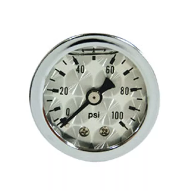 MCS Moto Motorcycle Motorbike Oil Pressure Gauge Engine-Turned 100Psi