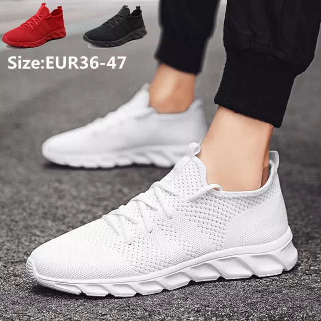 MENS WOMENS SPORTS Shoes Running Trainers Lace up Athletic Fitness Gym ...