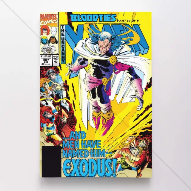 Uncanny X-Men Poster Canvas Vol 1 #307 Xmen Marvel Comic Book Art Print