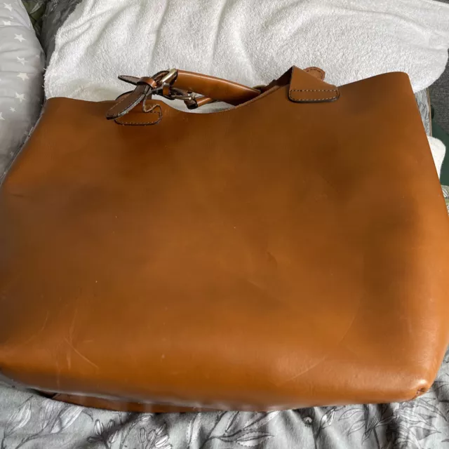 Zara Leather Tote Bag Large