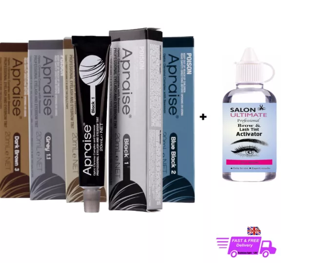 Apraise® Professional Eyelash and Eyebrow Tint/Serum/Developer/Kit/Gift *UK POST