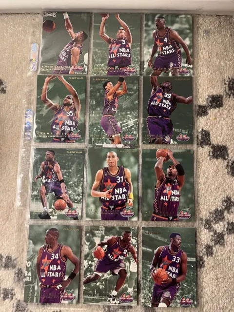 1995-96 NBA Fleer All-Star Weekend Complete Insert Set (1-13)