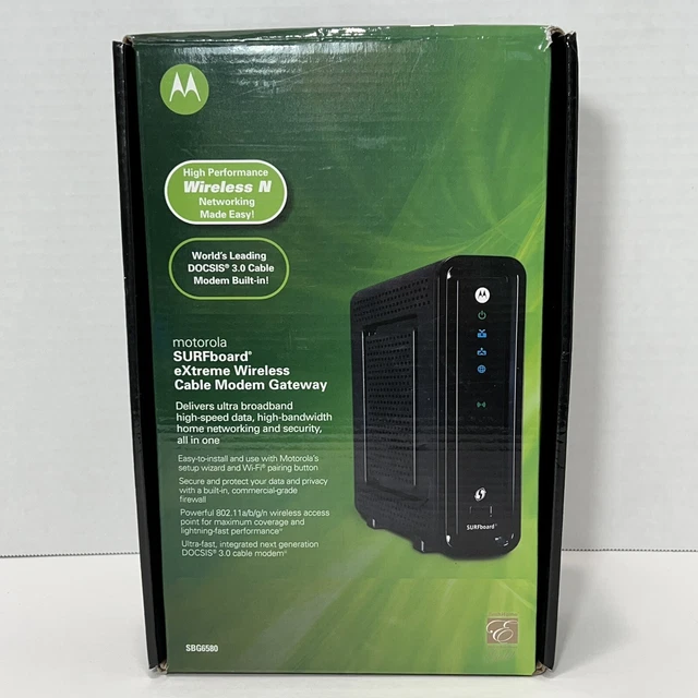 Motorola SBG6580 DOCSIS 3.0 Wireless Cable Modem Router Gateway Comcast Xfinity