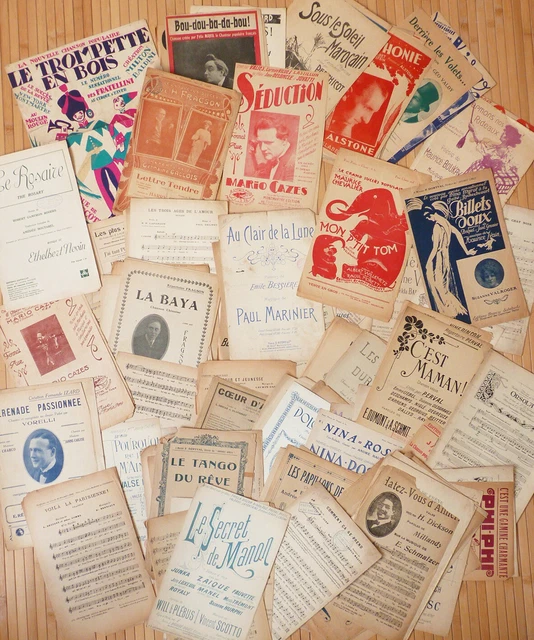 LOT 130 PARTITIONS de chansons anciennes 19e et 20e siècle musique