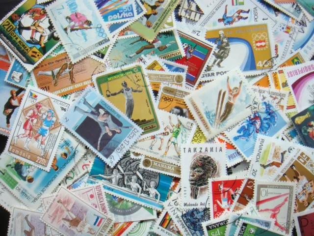 50 SPORT Football/Cricket/Rugby Stamps Thematic/s World All Different Postage