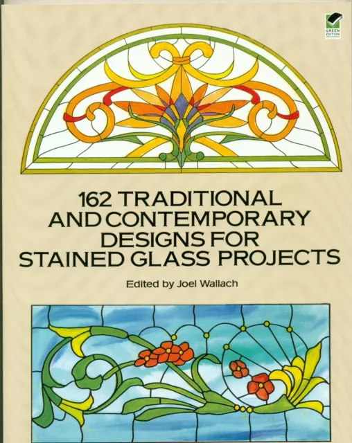 162 Traditional Contemporary Stained Glass Design Book, Books