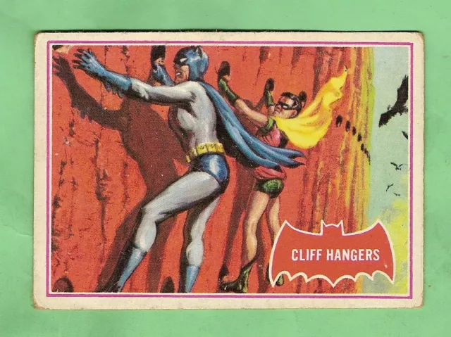 Scanlens 1966 Batman Red Bat Card #36A  Cliff Hangers